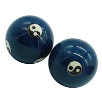 Baoding Health Balls Chinese Exercise Stress Balls Craft Collection(Yin Yang/Tai Ji) (Blue)