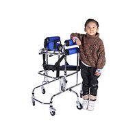F&T Deluxe Four Wheeled rollator，Children's Walker Hemiplegia Lower Limb Training Standing Frame Wheeled Walker Wheelchair