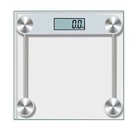 Autoday Digital Body Weight Bathroom Scale with Body Tape Measure, Tempered Glass, 150kg/330 Pounds Scales (Powered by 1 Piece of CR2032 Button Cell, not Included) (Weight Scale (Trans 2))
