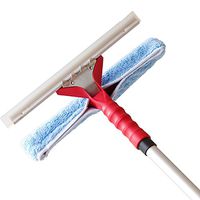 GAOJIAN Double Wipers Sided Wipe the windows Clean Wiping Tools HomeWith telescopic rods Aluminum alloy