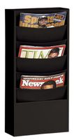 Buddy Products Eclipse 5 Pocket Curved Steel Literature Rack, 4.5 x 20.375 x 9.75 Inches, Black (0861-4)