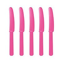 Premium Heavy Weight Plastic Knives | Bright Pink | Pack of 48 | Party Supply