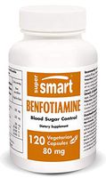 Supersmart - Benfotiamine 80 mg - Source of Vitamin B1 Helps to Maintain Healthy Blood Sugar Levels | Non-GMO - 120 Vegetarian Capsules