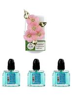 Cherry Blossoms Premium Plugables Electric Scented Oil Diffuser Home Fragrancer with 3 (Sea Breeze) Aroma Oils …