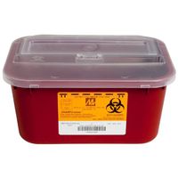 McKesson 2223 Plastic Sharps Container, 4 qt Capacity