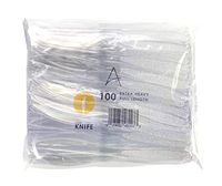 100 Extra Heavy Weight Clear Disposable Plastic knife