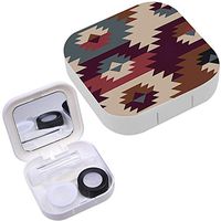Portable Contact Lens Case Box Travel Kit Mirror + Bottle + Tweezers Container Holder [ American Prairie ]