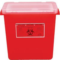 Kendall Healthcare 8900SA Sharps Phlebotomy Container 1 Quart, Shape, Red