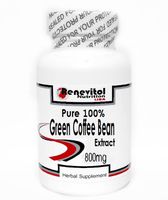Pure 100% Green Coffee Bean Extract 800mg 90 Capsules ~ Renevitol