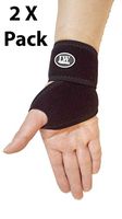Two LW Neoprene Wrist Wrap Band Support Strap One Size (Pack of 2)