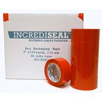 INCREDISEAL Polypro Packaging Tape, 2" x 110 yd, x 2.1 mil, Red Packaging Tape, 36 Rolls/Case (UNPK.AT2-R3023)