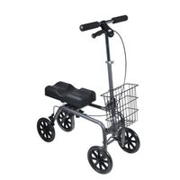 Drive Medical Universal NeeBop Steerable Knee Walker, Dark Grey, Adult