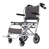 Wheelchairs Wheelchair Aircraft Wheelchair Folding Elderly Scooter Disabled Portable Wagon Can Bear 100 kg (Color : Gray, Size : 428890cm)