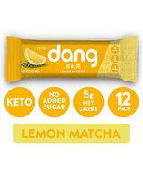 Dang Keto Bar | Lemon Matcha | 12 Pack | Keto Certified, Vegan, Low Carb, Low Sugar, Plant Based, Non GMO, Gluten Free Snacks | 5g Net Carbs, 9g Protein, No Added Sugars