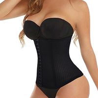 OMG Women Slimming Girdles Black 4 Steel Boned Body Waist Trainer Cincher Lose Weight Corsets Support Belt