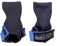 Lifting Grips PRO Weight Gloves Best Heavy Duty Straps Alternative to Power Hooks Deadlifts Adjustable Neoprene Padded Wrist Wrap (BlueStRb, Small 5.0"-6.40" Wrist Size)