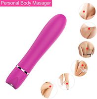 PGtoy Büllet Vǐbrator, Mini Small Adult Séx Real Feeling Toys with 10 Vǐbration Modes for Travel Clǐtoral G-spot Stǐmulator, Waterproof Silicone Vǐbrator for Men Women Couples, Rose Red 2AAA Battery
