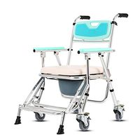 Zhong Old Man with Wheel Mobile Toilet Seat Folding Folding Toilet Seat Aluminum Alloy Bath Chair Pregnant Woman Toilet