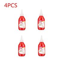 Anti-Odor Caulk Remover Gel,Miracle Deep Stain Remover Cleaner Wall Cleaner for Tiles Grout Sealant Bath Sinks Showers Crack Repair Gel (4, Red)