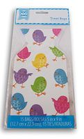 Easter Chicks Cellophane Treat Bags with Twist Ties - 15 count