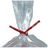 8"x5/32" Plastic Twist Ties, Red, 2000 Pack