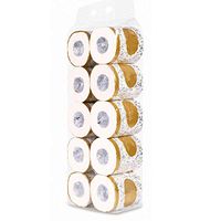 Bysoru 10 Rolls Toilet Paper 3-ply Bath Tissue Bathroom White Soft for Home Hotel Public