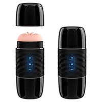 Male Automatic Suction Cup, Mobile Phone Bluetooth Control, Sucking Electric Massage, Live Female Voice Playback, Men's Fashion Toy Mini Massage Cup T-Shirt