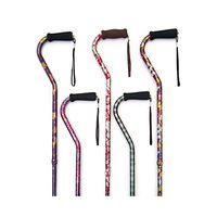 Designer Offset Handle Single Point Cane Color: Floral