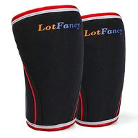 Knee Sleeves (1 Pair), 7mm Neoprene Knee Sleeve, Knee Compression & Support for Weightlifting, Crossfit, Squat, No Slipping & Rolling Off, M Size