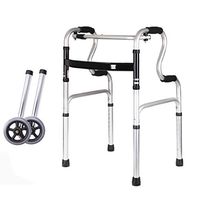 Rolling Walkers Walker Elderly Disabled Aluminum Alloy Auxiliary Walker Walker Multi-Functional Lightweight Armrest (Color : Silver, Size : 514196CM)