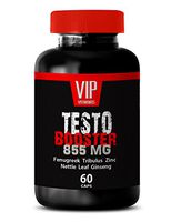 New Testosterone Booster for Men - TESTOBOOSTER 855 with Fenugreek, L-Citrulline, Zinc, Tribulus Terrestris, Nettle Leaf, Ginseng and Vitamin D (1 Bottle 60 Capsules)