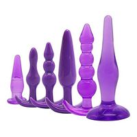 6PcsSet Comfortable Ultra Soft Silicone Beads ańus Plúg B'ut.t Pùgs Trainer Kit Exercise Sêxy Toys for Women Men