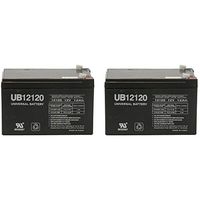 Universal Power Group 12V 12AH Sealed Lead Acid (SLA) Battery for Emergency Exit Lighting - 2 Pack