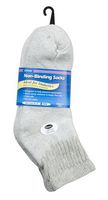 J.T. Foote - Non Binding Diabetic Socks Low Cut Ped Mens 3pk - Heather Size 10-13
