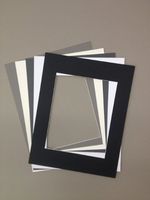 Pack of 10 11x14 Picture Mats, 5 Neutral Colors, with White Core Bevel Cut for 8x10 Pictures