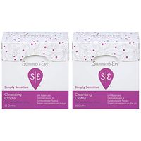 Summer's Eve Cleansing Cloths, Simply Sensitive, 16 Count, Pack of 2, pH-Balanced, Dermatologist & Gynecologist Tested