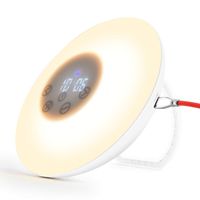 Wake-Up Light,Greatic Colored Sunrise Simulation Alarm Clock with FM Radio Snooze Function