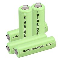 Windmax 5 x NiMH 1.2v AA 1800 mAh Electric Shaver Rechargeable Battery With Solder Tabs