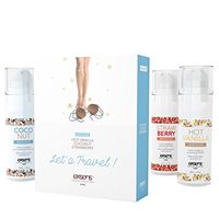 Let's Travel! Kit by EXSENS | Warming Gourmet Massage Oil | Strawberry, Coconut, Vanilla