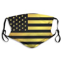 American Flag Protective Mask with Gasket Disposable Water Repellent Multilayer Filter Adult Sunscreen Large Mask M