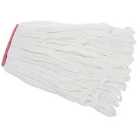 HUBERT Microfiber Large Looped End Mop with 1.25"W Headband White Case of 3