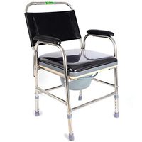 ZBYXZIGJ Stainless Steel Multifunctional Commode Chair Elderly Mobile Toilet Bath Chair Toilet Seat with Cover Home Auxiliary Equipment