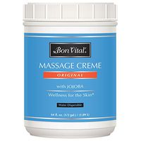 Bon Vital' Original Massage Crème for a Versatile Massage Foundation to Relax Sore Muscles & Repair Dry Skin, Revitalize Skin and Lock in Moisture, Allows for Muscle Manipulation, 1/2 Gallon Jar