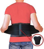 AidBrace Back Brace for Lower Back Pain Relief for Men & Women - Comfortable Belt Support for Herniated Disc, Sciatica, and Scoliosis with Removable Lumbar Pad (L/XL)