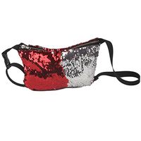 Bolayu Sexy Outdoor Sports Casual Double Color Sequins Unisex Chest Bag Two-Color Sequined Bag (C)