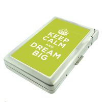 Metal Cigarette Case with Built In Lighter Keep Calm and Dream Big Design-001
