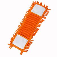 1 pcs Chenille Replacement Head Pads for Flat Floor Mops Cleaning Pad - Orange