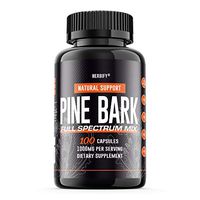 Pine Bark Pills 1000mg, Pine Bark Capsules (Pinus Massoniana), White Pine Bark (Pinus Strobus) & Pine Pollen, Powerful Combination, Respiratory Tonic, Pycnogenol Supplement, 100 Capsules