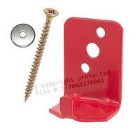(Lot of 1) Fire Extinguisher Bracket, Wall Hook, Mount, Hanger, Universal for 5 Lb. Extinguishers NO SCREWS or WASHERS