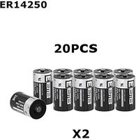 EEMB 1/2 AA 3.6 V Lithium Battery ER14250 1200 mAh High Capacity Li-SOCl2 3.6Volt Lithium Thionyl Chloride Batteries Non Rechargeable UL Certified